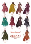 Zeenat Vol 7 By Shree Ganesh Anarkali Style Kurti With Pant Dupatta